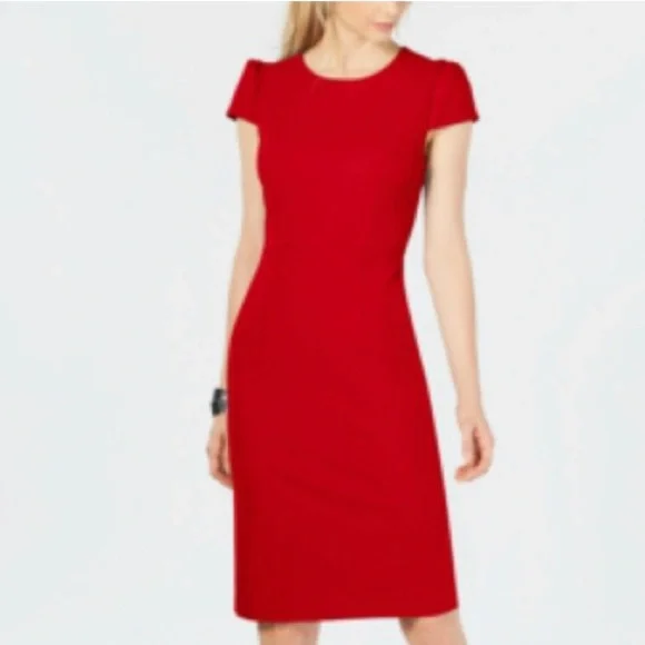 Betsey Johnson | Dresses | Betsy Johnson Cranberry Sleek Shortsleeved Dress  Size 4 | Poshmark